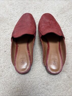Frye Red Leather Slip-On Women’s Mules